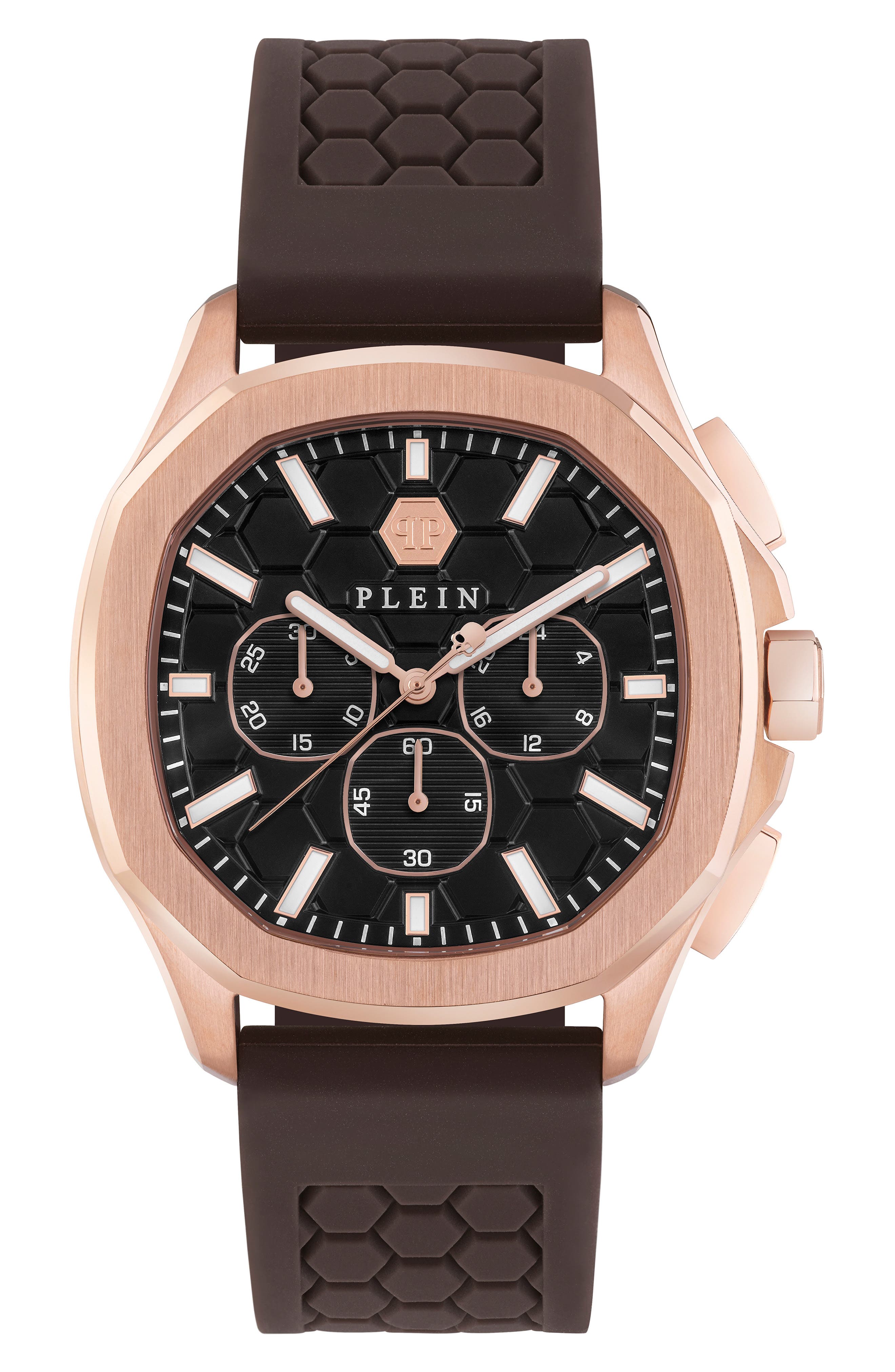 PHILIPP PLEIN Spectre Chronograph Silicone Strap Watch, 44mm