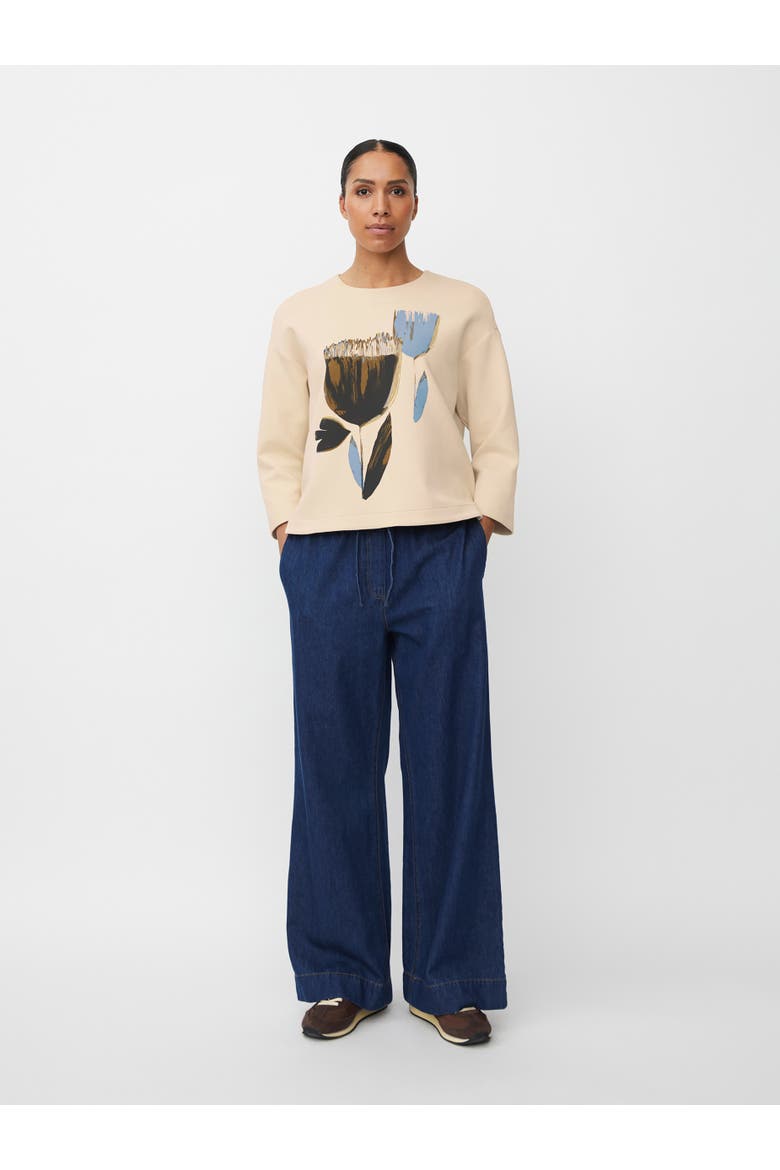 MaPolyxena Wide Leg Elasticated Jeans, Alternate, color, Dark Denim