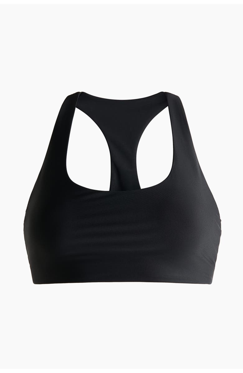 H&M Sports bikini top with lycra<sup>®</sup> xtra life, Alternate, color, Black