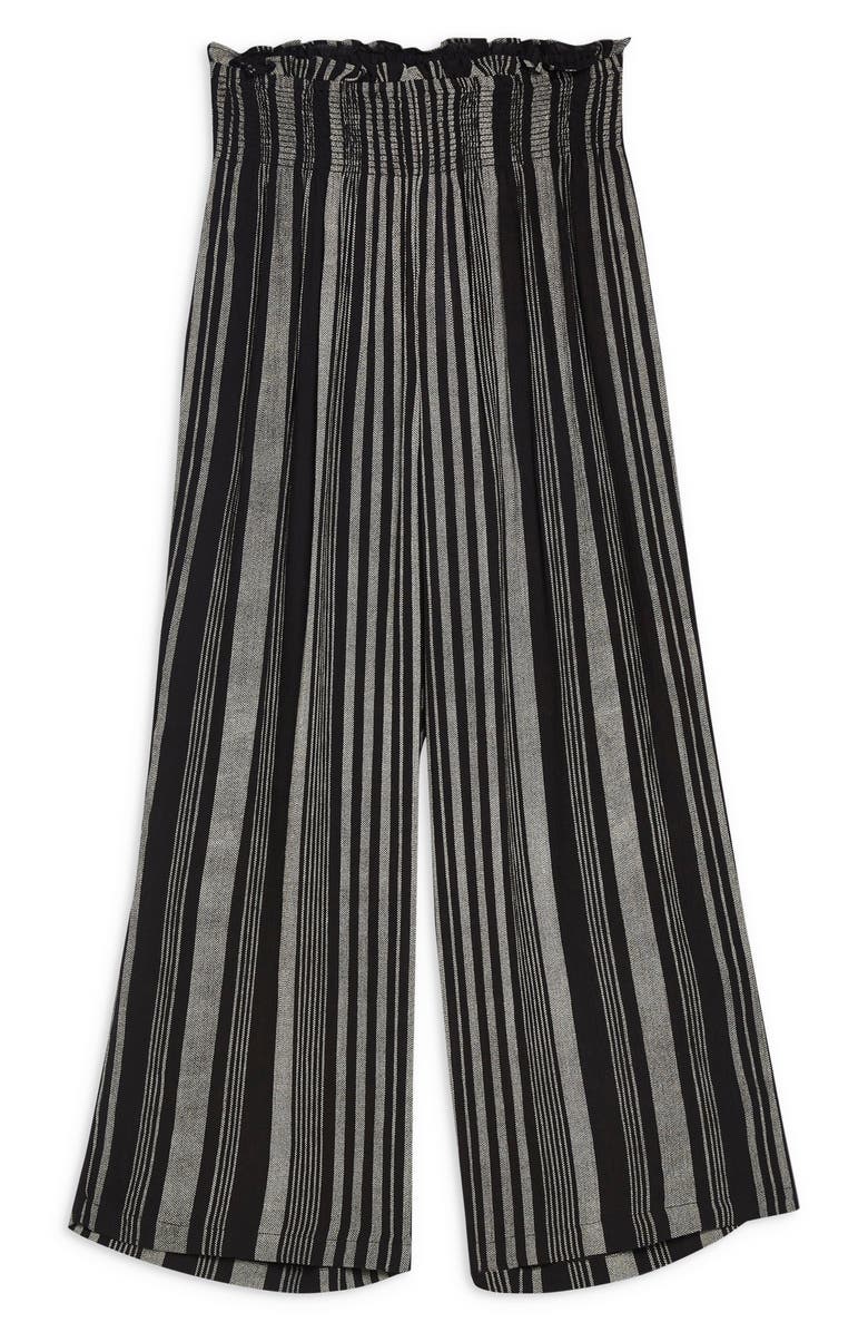Topshop Monochrome Stripe Trousers, Alternate, color,