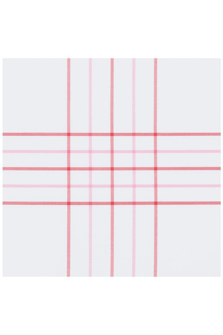 August Plaid 500 Thread Count Fitted Sheet, Alternate, color, PEONY