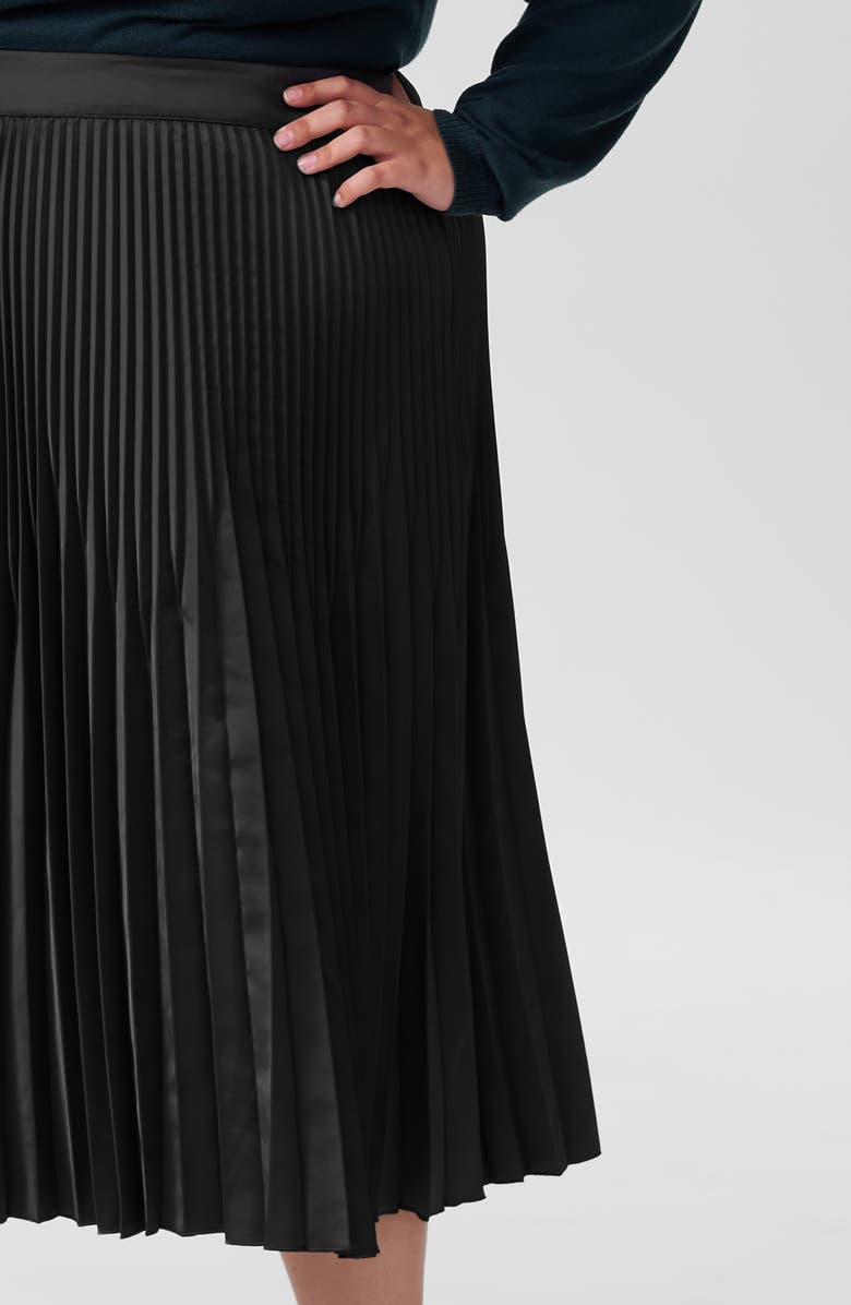Universal Standard Kniko Pleated Midi Skirt, Alternate, color,
