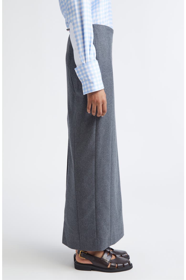 Wool Flannel Pencil Skirt, Alternate, color, DARK GREY