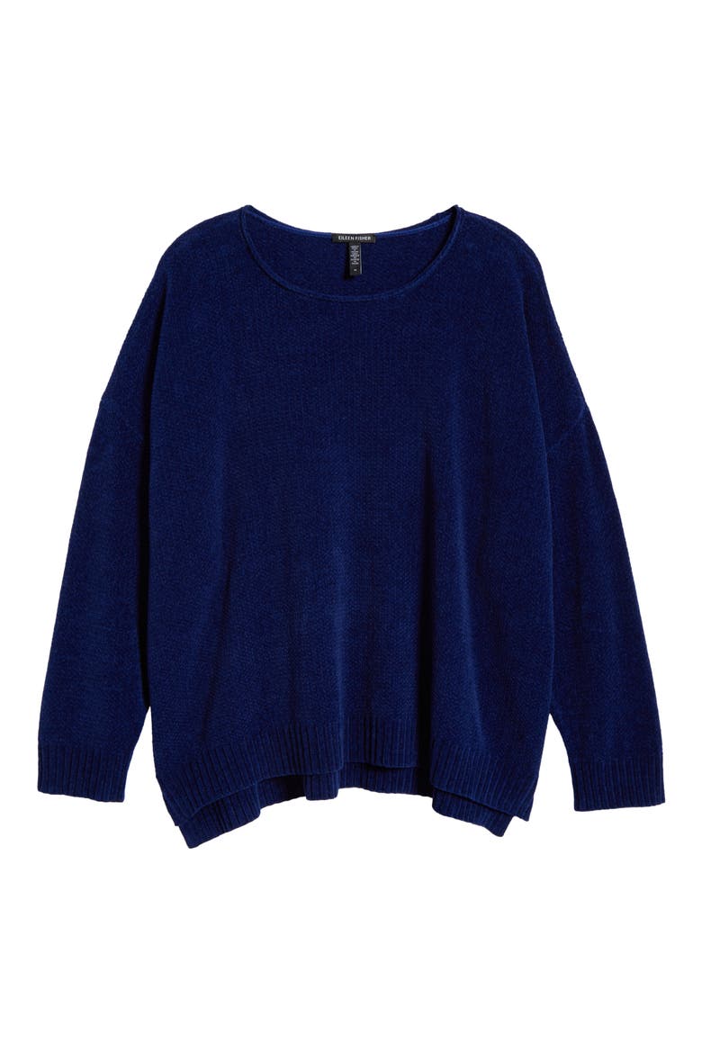 Organic Cotton Chenille Sweater, Alternate, color, INFINITY
