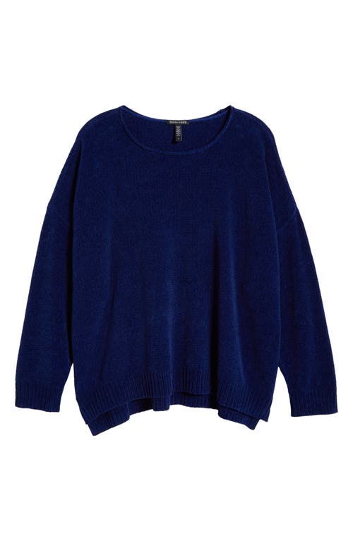Eileen Fisher Organic Cotton Chenille Sweater In Infinity