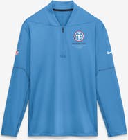Nike Men's Nike Light Blue Tennessee Titans Sideline Logo Glory Midweight Dri-FIT Half-Zip Pullover