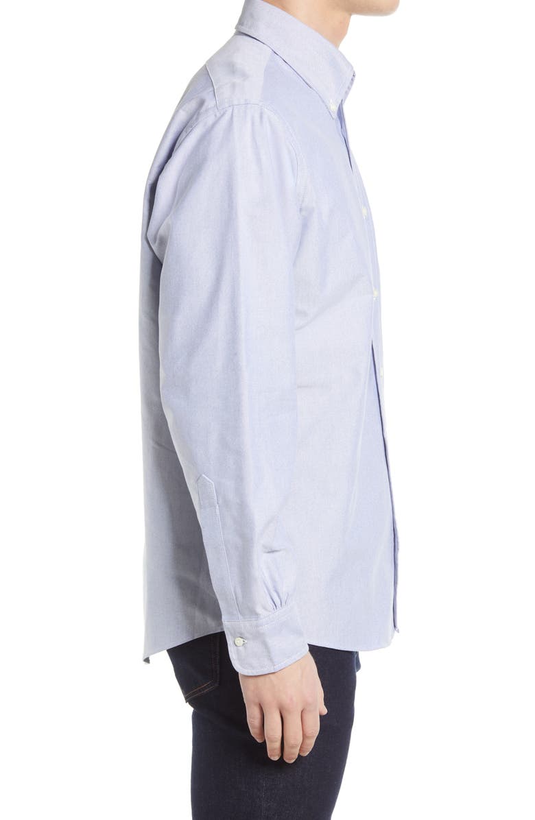 Brooks Brothers Oxford Button-Down Shirt, Alternate, color, Solidblue