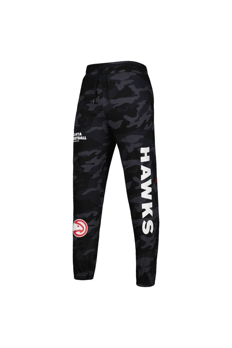 Men's New Era Black/Camo Atlanta Hawks Tonal Joggers, Alternate, color, Black