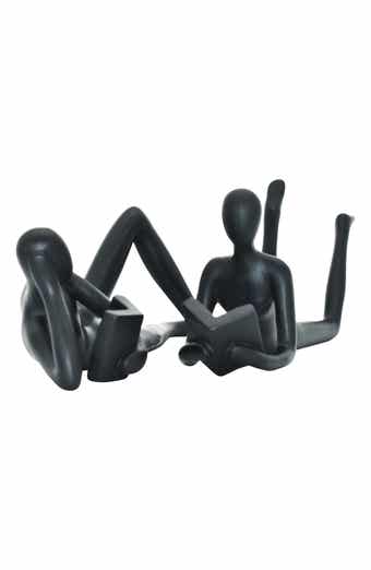 KINETIC Man & Women Readers Set of 2 Sculpture