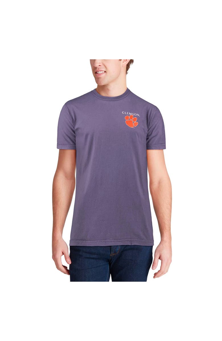 IMAGE ONE Men's Purple Clemson Tigers Campus Local Comfort Colors T-Shirt, Alternate, color, 