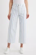 CITY BLUES Stripe Crop Wide Leg Pants