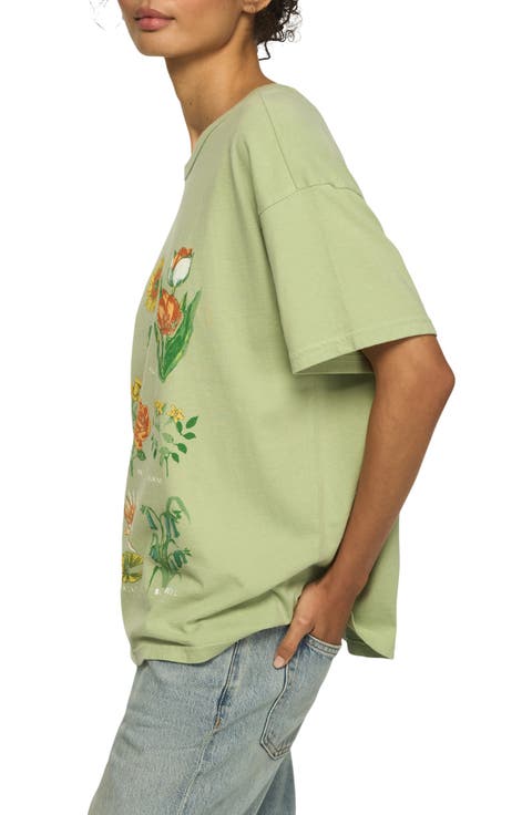 Flowers Oversized Graphic Tee