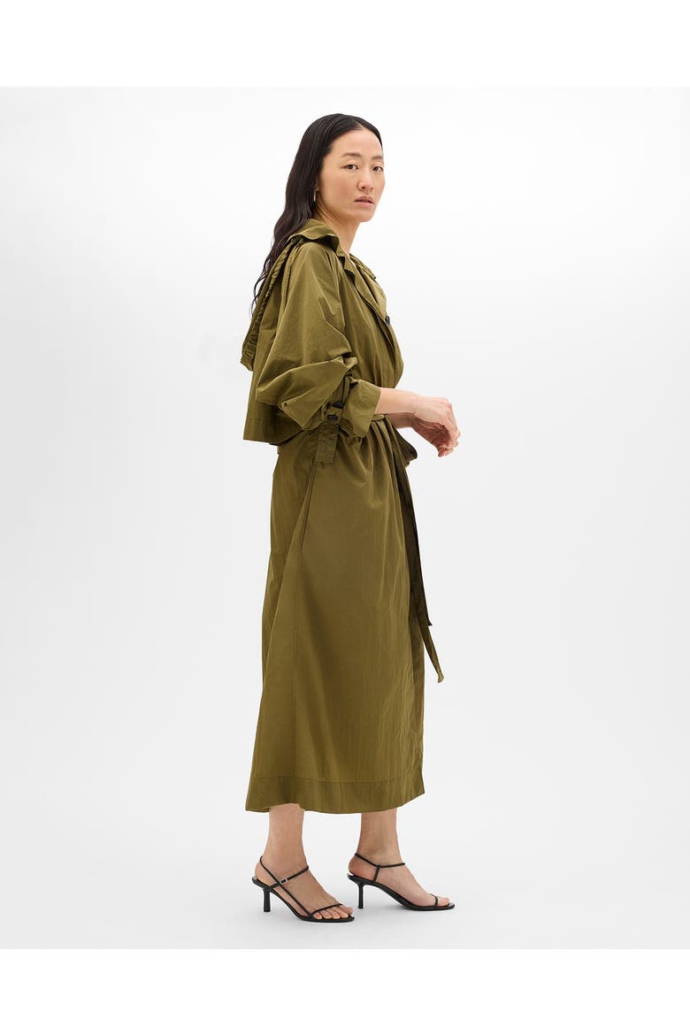 Recycled Nylon Trench, Alternate, color, Olive