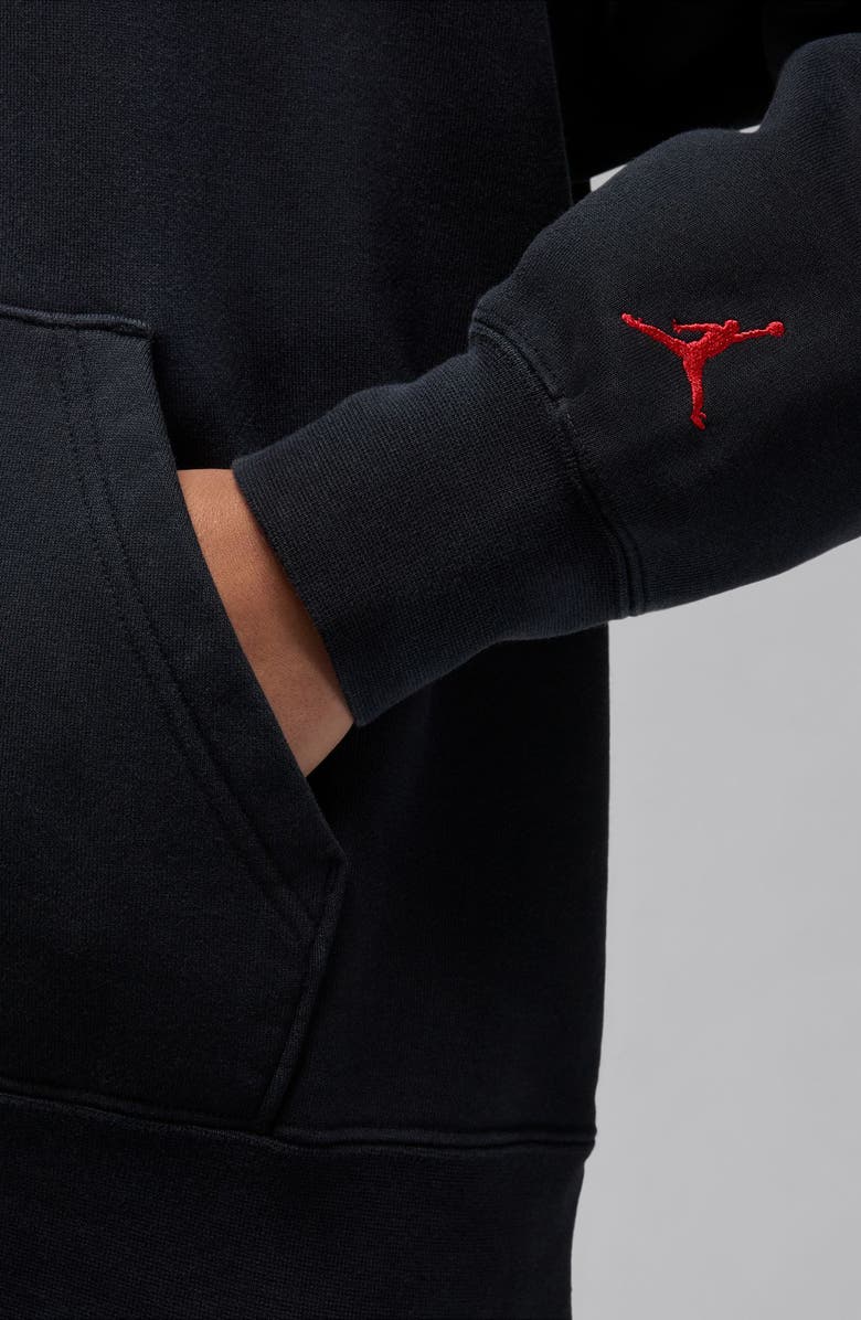 Jordan Flight Fleece Logo Appliqué Hoodie, Alternate, color, 