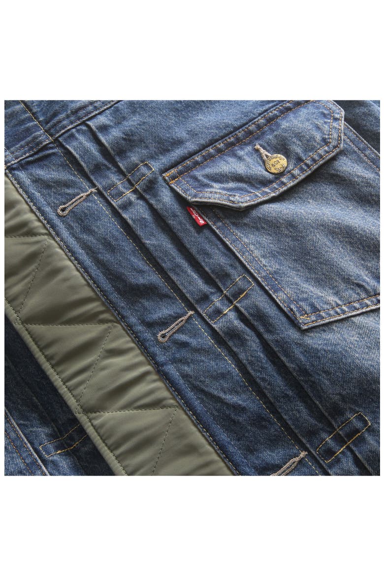 Gender Inclusive Levi's® Denim x Nylon Twill Reversible Jacket, Alternate, color, BLUE/ KHAKI