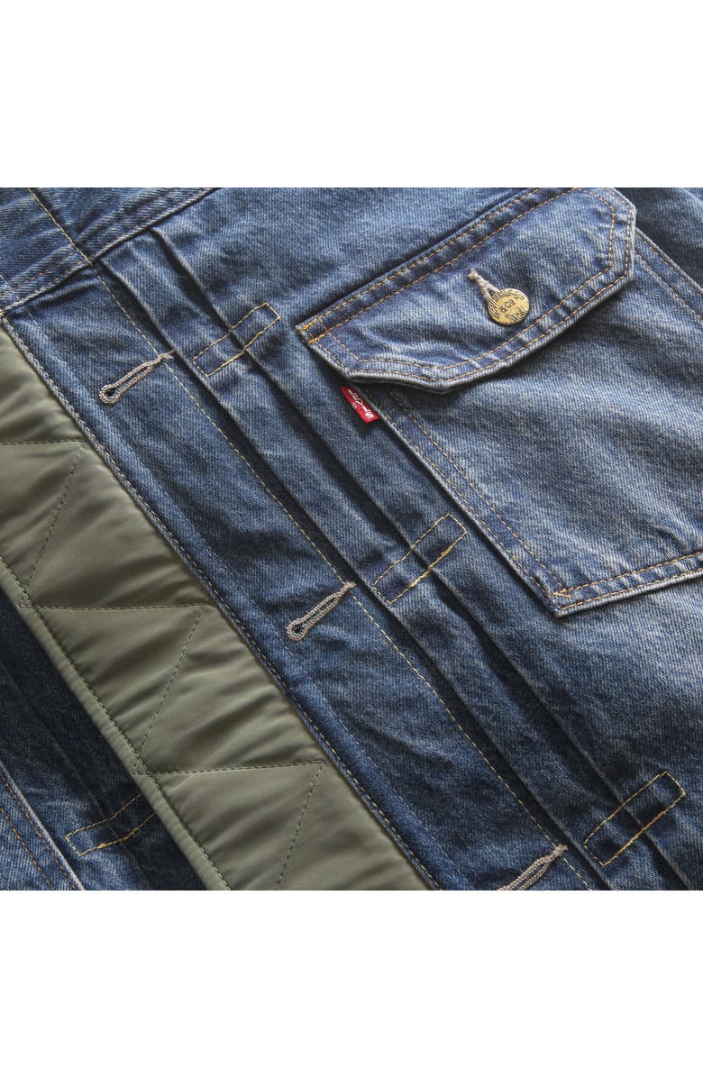 Sacai Gender Inclusive Levi's<sup>®</sup> Denim x Nylon Twill Reversible Jacket, Alternate, color, 