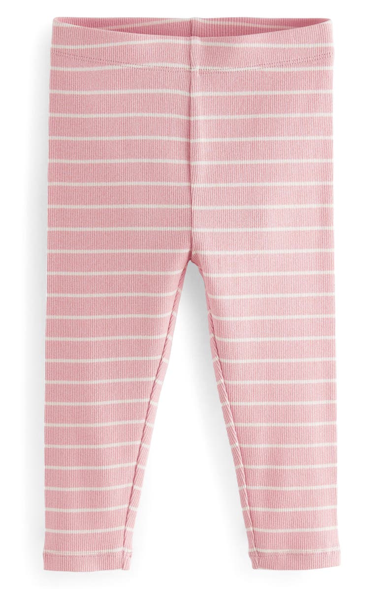 NEXT Kids' Assorted Floral 5-Pack Rib Leggings, Alternate, color, Pink