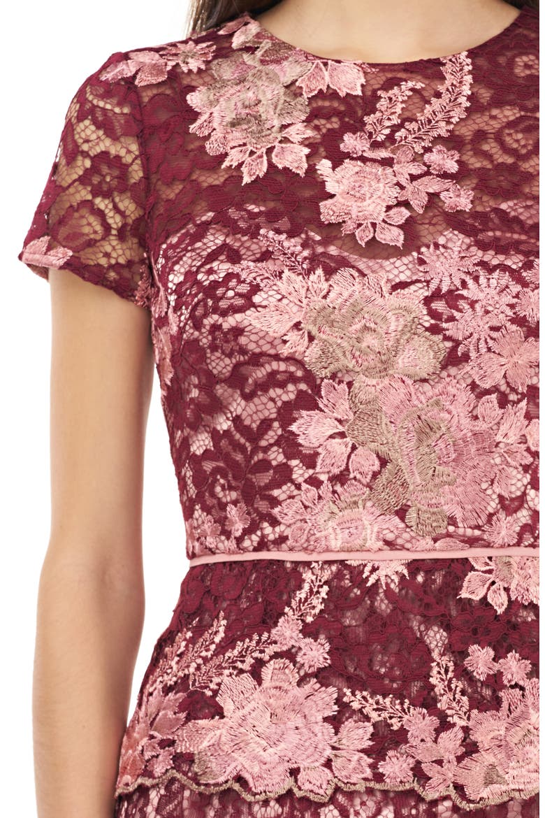 Lace Gown, Alternate, color, CABERNET