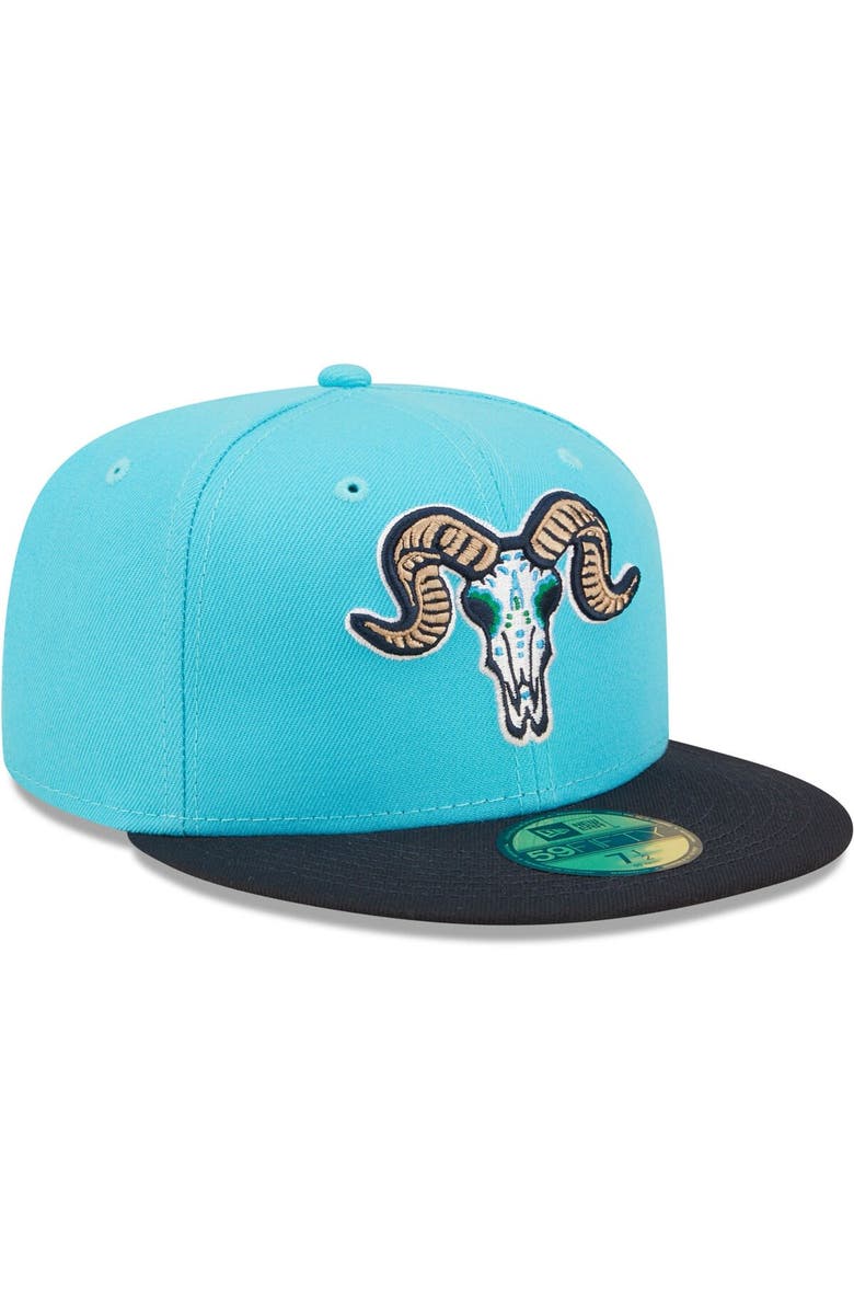 New Era Men's New Era Aqua/Black Chivos de Hartford Copa De La Diversion 59FIFTY Fitted Hat, Alternate, color, Aqua