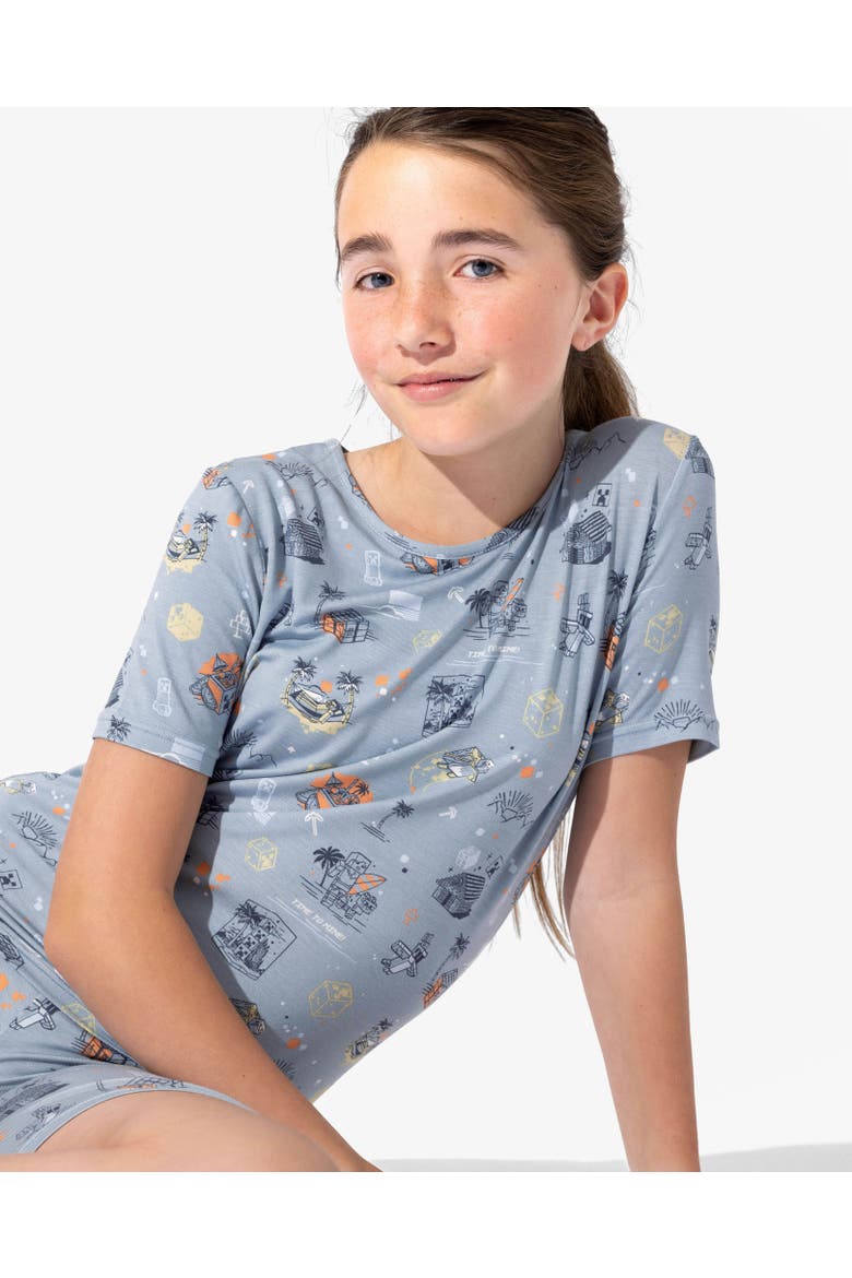 Minecraft Time to Mine Kids 2-Piece Short Sleeve & Shorts Pajama Set, Alternate, color, Minecraft: Time to Mine