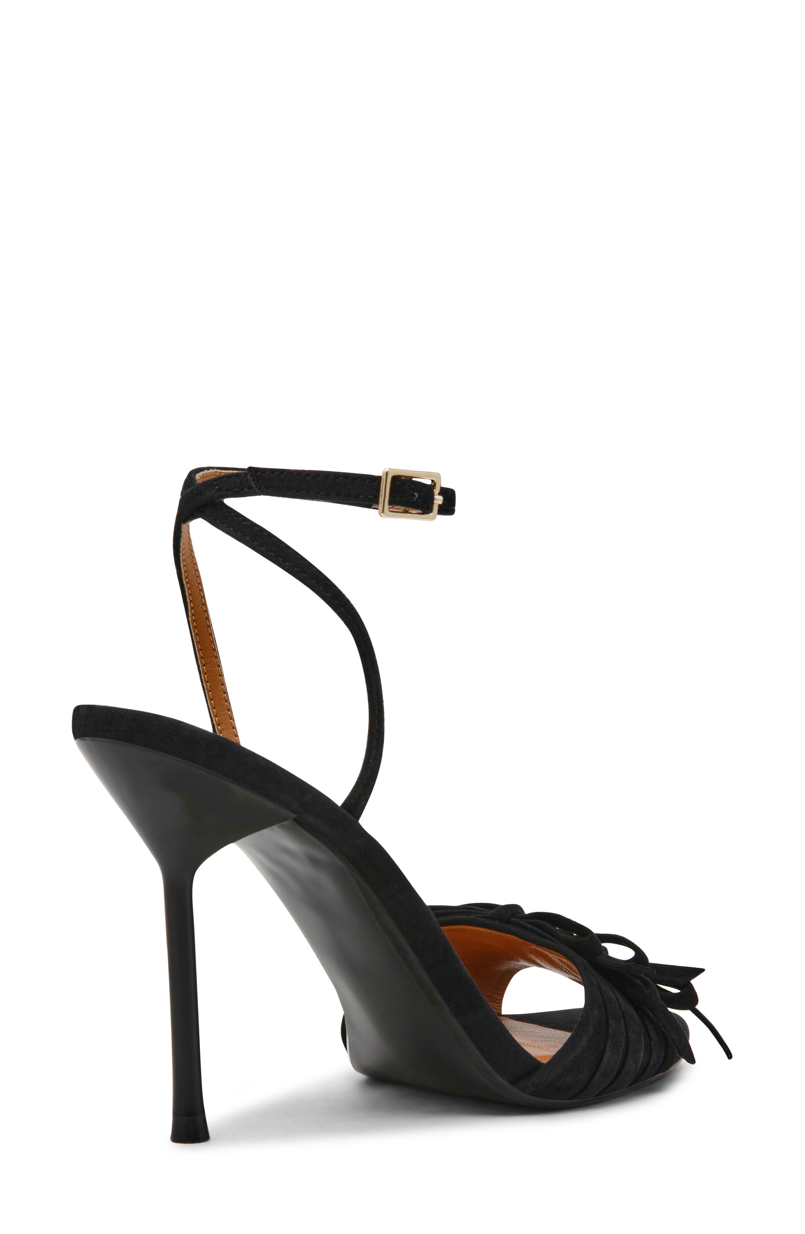 Steve Madden Porsha Ankle Strap Sandal, Alternate, color, Black Suede