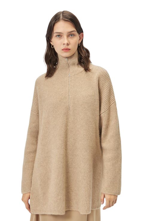Cashmere Quarter-Zip Sweater