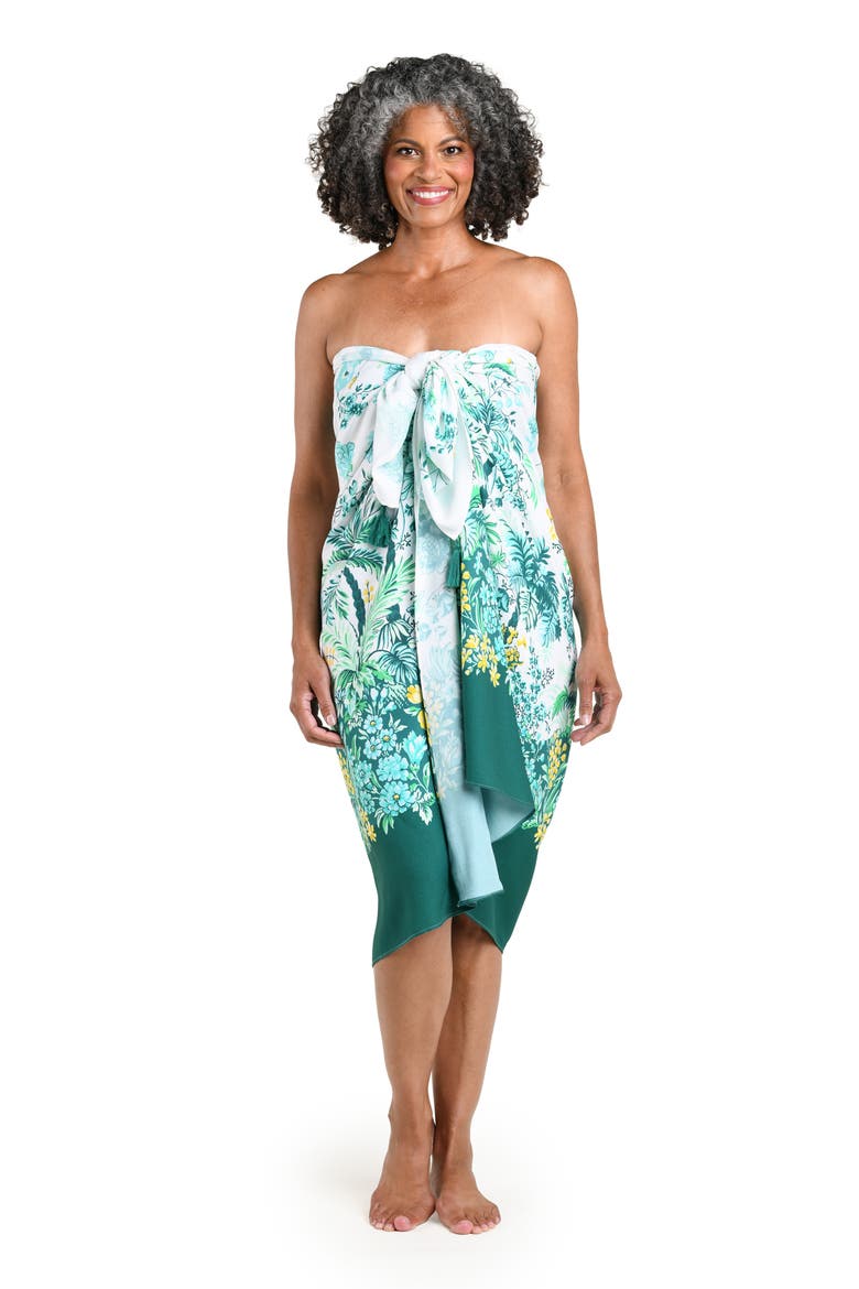 Picturesque Palm Sarong Pareo, Alternate, color, JUNGLE