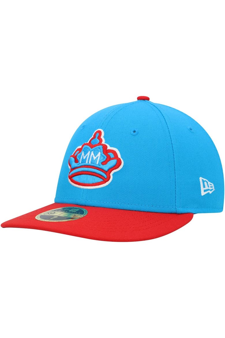 Men's New Era Blue/Red Miami Marlins City Connect 59FIFTY Fitted Hat, Alternate, color, Blue