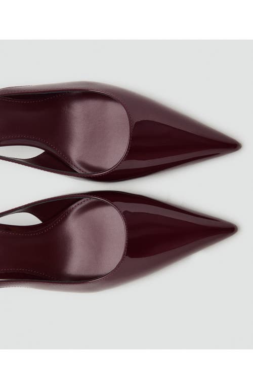 Mango Ankle Strap Pointed Toe Pump In Burgundy