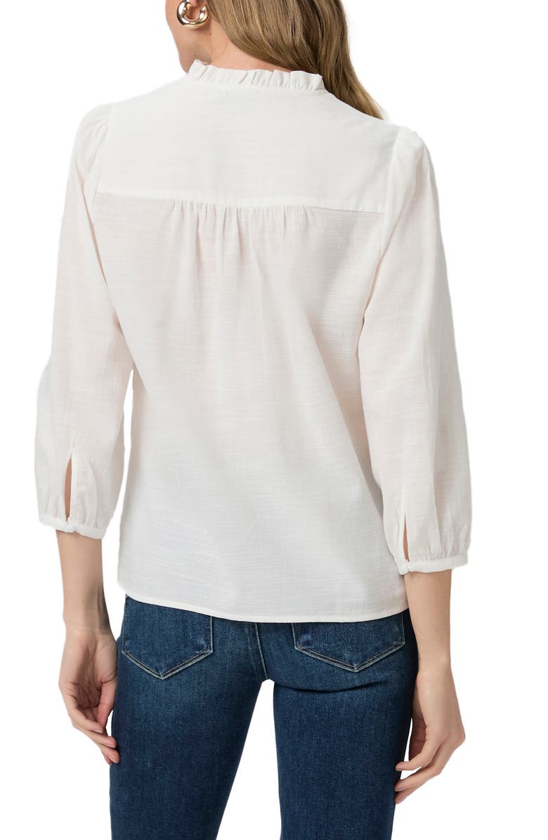 PAIGE Arlette Shirred Button-Up Shirt, Alternate, color, White