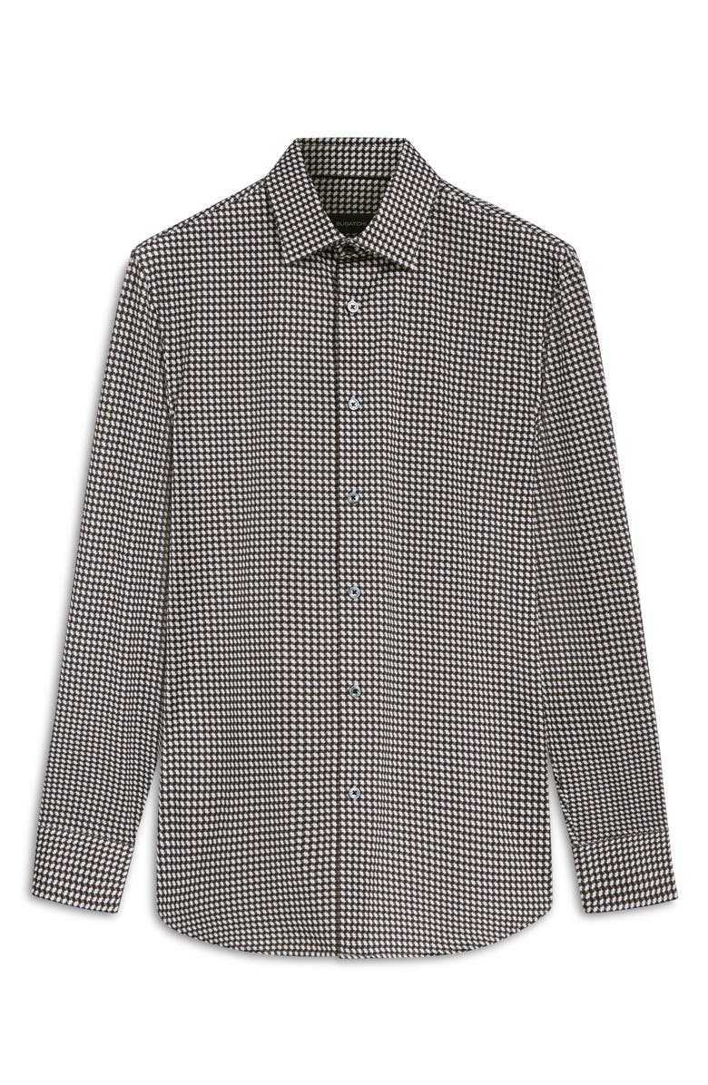 Bugatchi James OoohCotton<sup>®</sup> Houndstooth Button-Up Shirt, Alternate, color, 