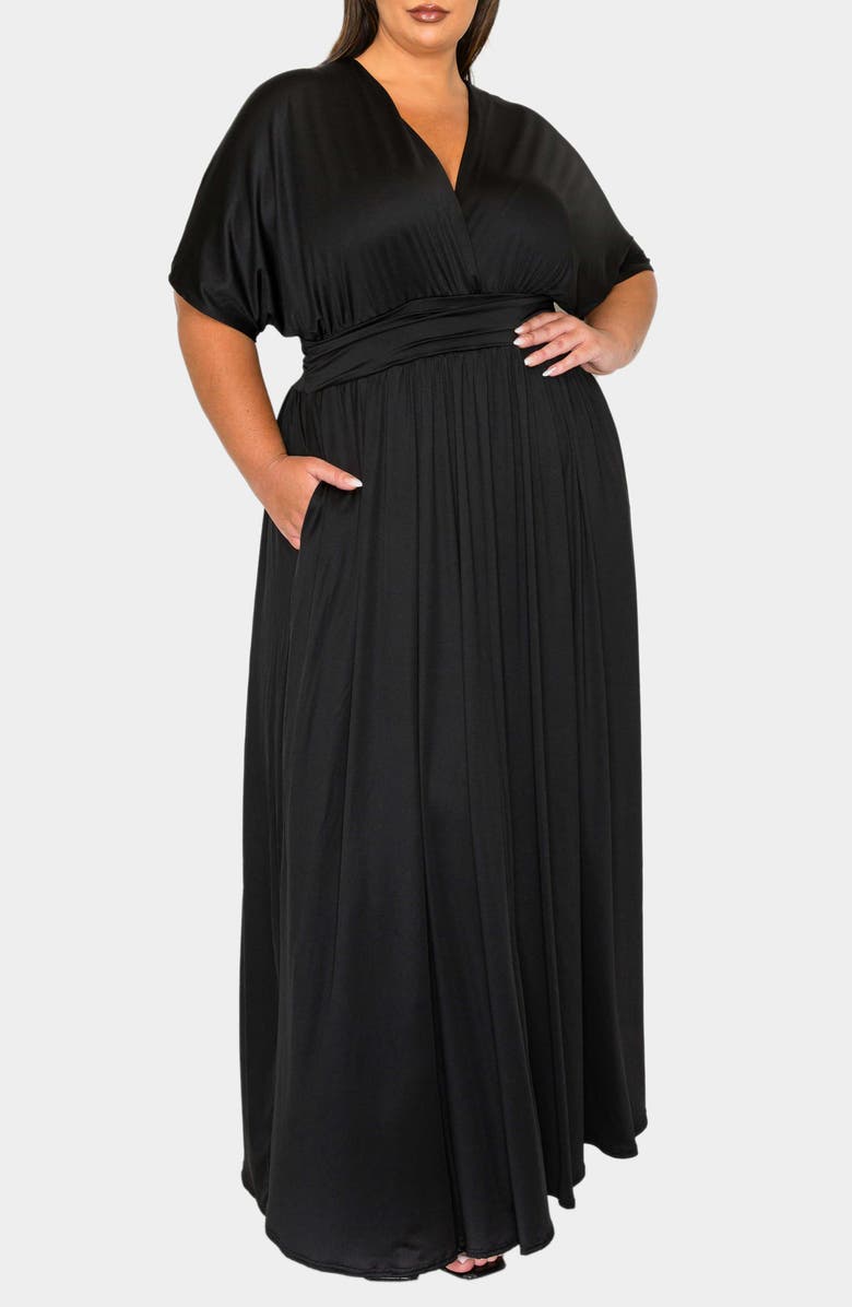 L I V D Raffi Maxi Dress, Main, color, Black