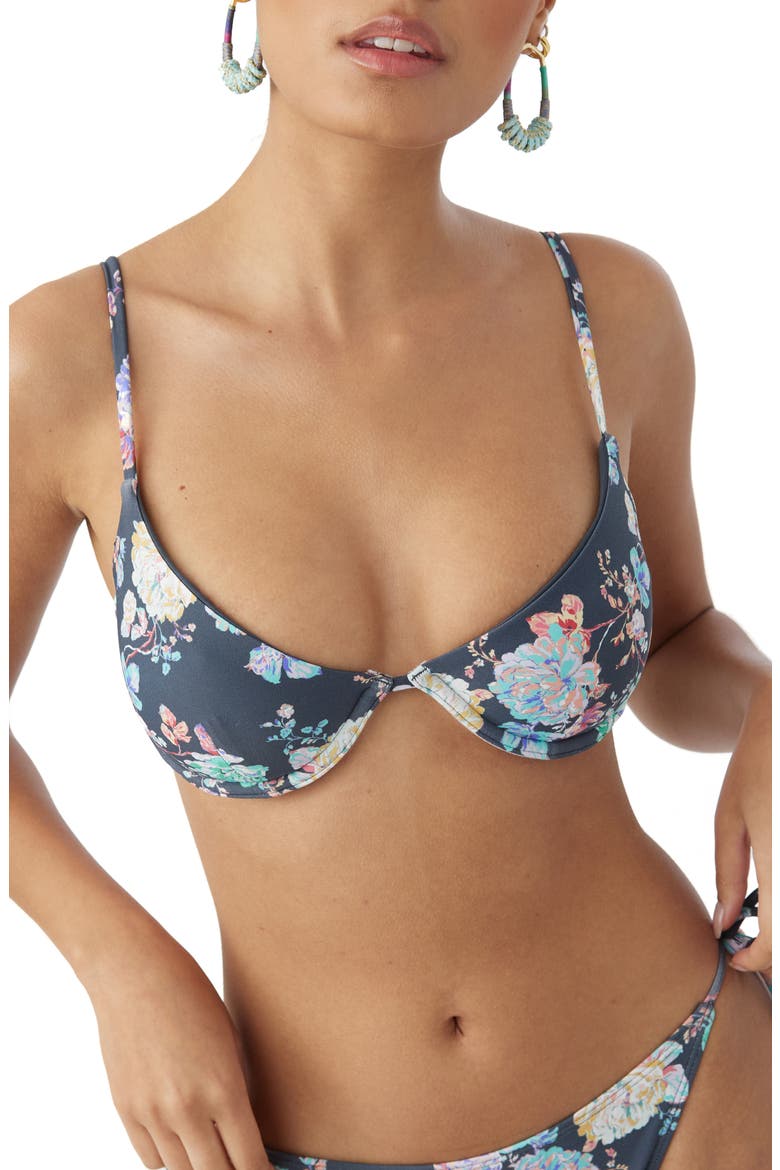 Stella Seville Underwire Bikini Top, Main, color, SLATE