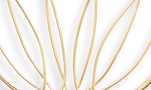 Kiara By Ki-ele Selena Lotus Small Hoop Earrings In Gold
