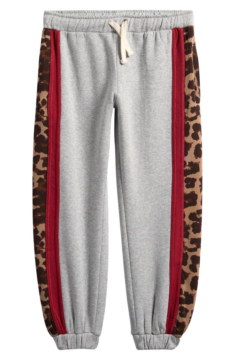 Vintage Havana Leopard Stripe Cotton Joggers, Main, color, Classic Grey