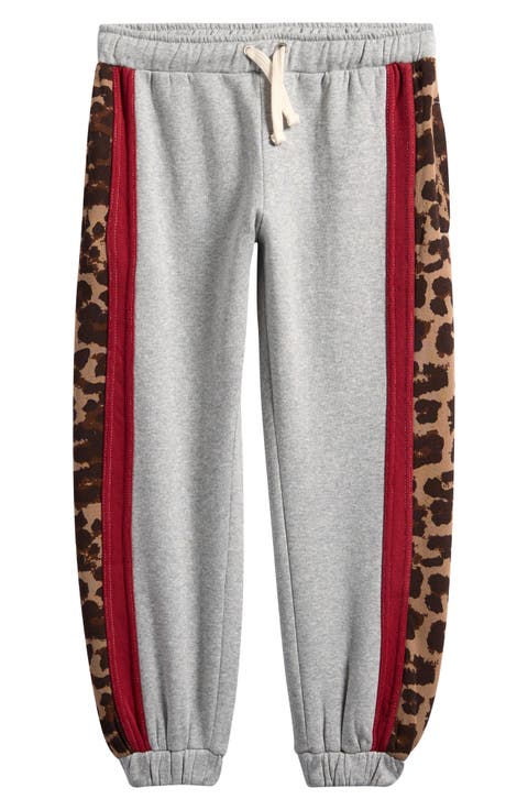 Leopard Stripe Cotton Joggers