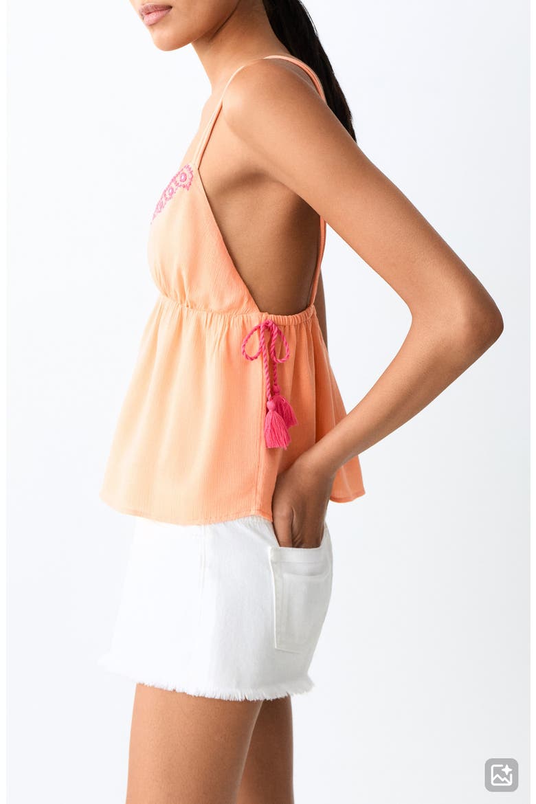 Embroidered Detail Camisole, Alternate, color, PEACH