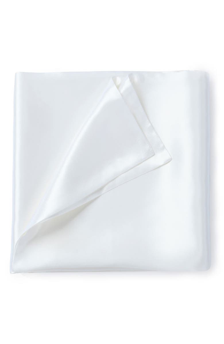 MELANGE HOME 100% Pure Mulberry Silk Pillow Case, Alternate, color, White