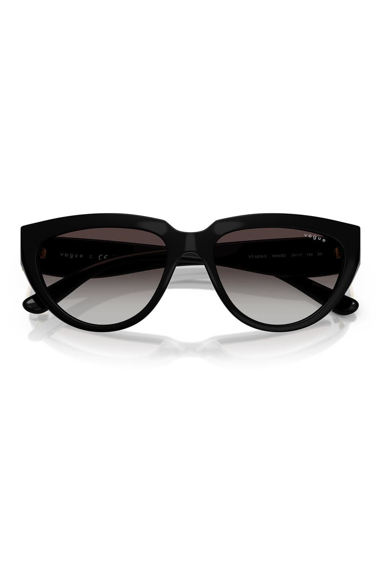 54mm Irregular Sunglasses, Alternate, color, BLACK
