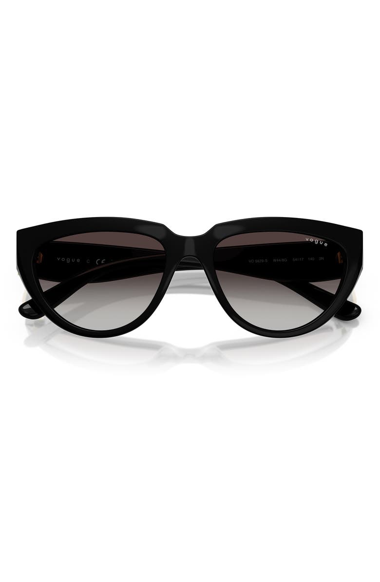VOGUE 54mm Irregular Sunglasses, Alternate, color, Black