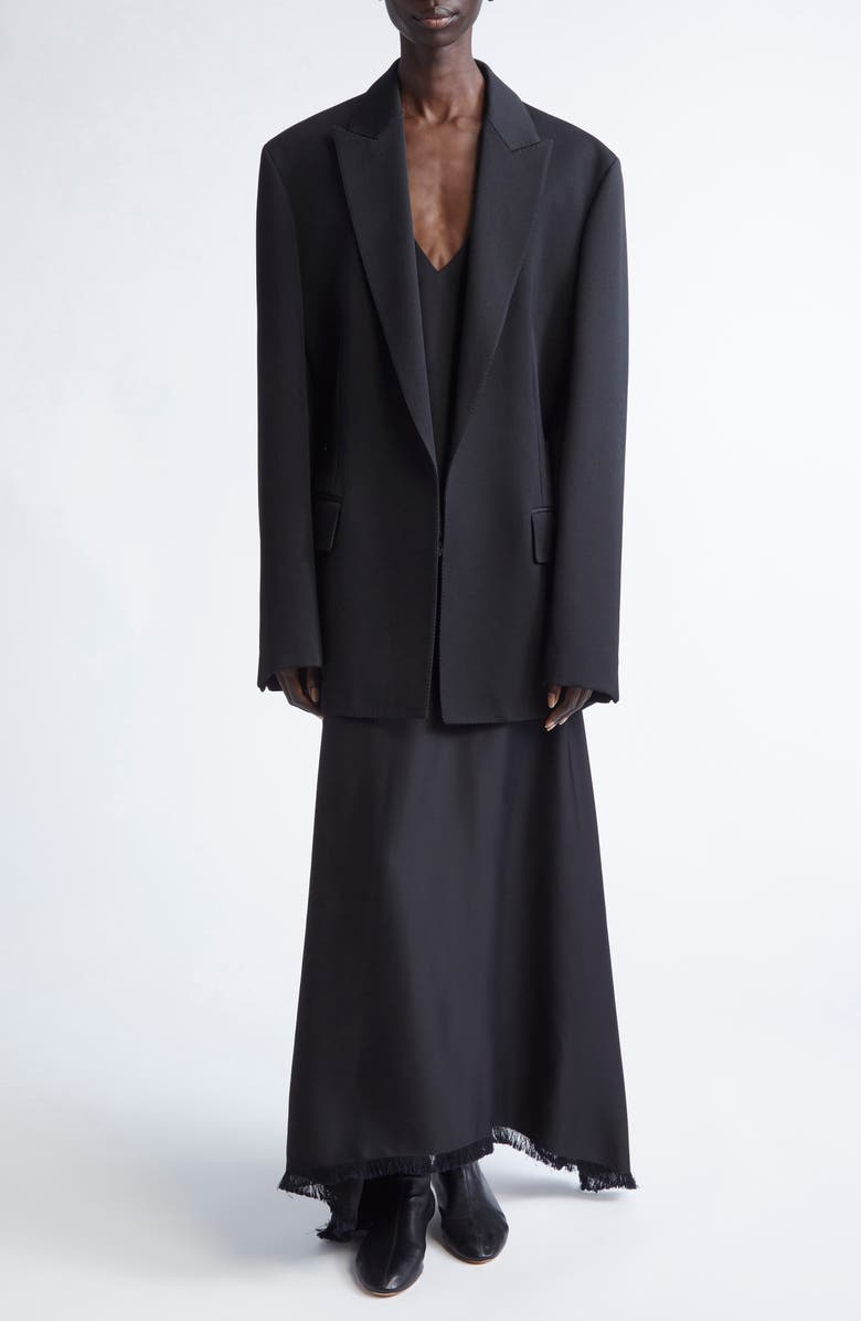 FFORME Elaina Tailored Wool Blazer, Alternate, color, Black