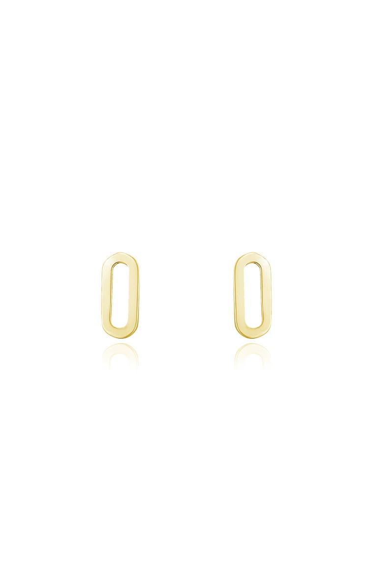 The Lovery Fine Jewelry Single Paperclip Stud Earrings, Alternate, color, Yellow Gold
