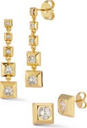 GLAZE JEWELRY Cubic Zirconia Drop & Stud Earrings Set