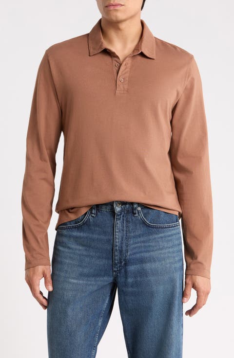 Cotton Long Sleeve Polo