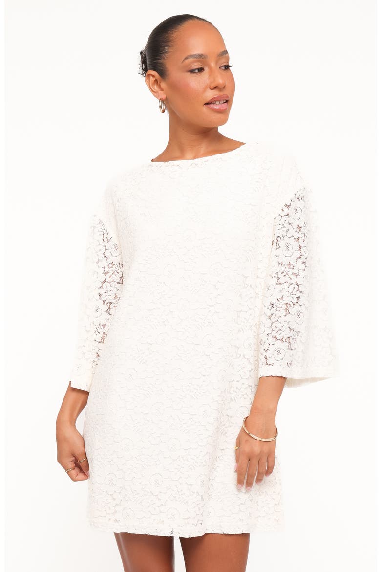 Lula Lace Minidress, Alternate, color, CREAM LACE