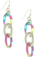 OLIVIA WELLES Resin Link Drop Earrings