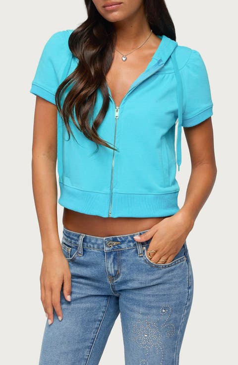 Daisi Short Sleeve Zip Hoodie
