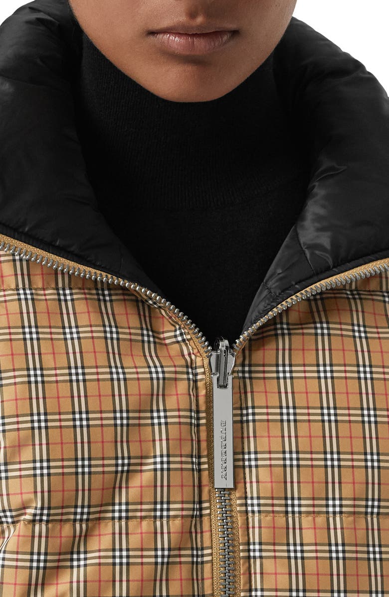 Burberry Reddich Vintage Check Reversible Down Jacket, Alternate, color, 