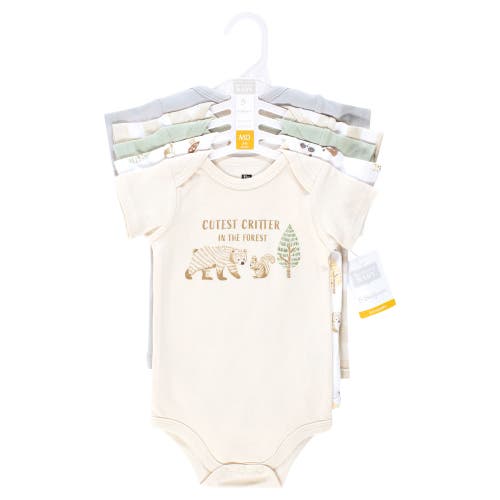 Hudson Baby Essential Cotton Bodysuits 5-piece Set In Multi