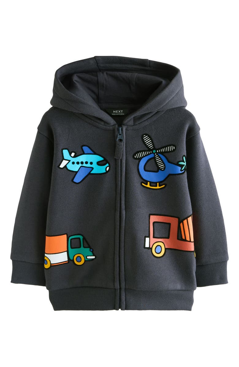 NEXT Kids' Transport Zip Hoodie, Main, color, Blue